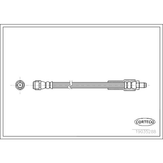 CORTEGO Arka Fren Hortumu - 328 MM 639 - Kod CRT19035288 - OEM A6394280935 ürün görseli