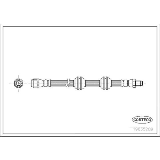 CORTEGO Arka Fren Hortumu - 635 MM 164 - Kod CRT19035289 - OEM A1644200248 ürün görseli