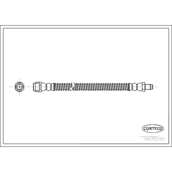 CORTEGO Arka Fren Hortumu - 350 MM 221 - Kod CRT19035290 - OEM A2214200248