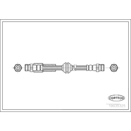 CORTEGO Arka Fren Hortumu - 500 MM Volkswagen Caddy 3 - Kod CRT19035325 - OEM 2K0611775P ürün görseli
