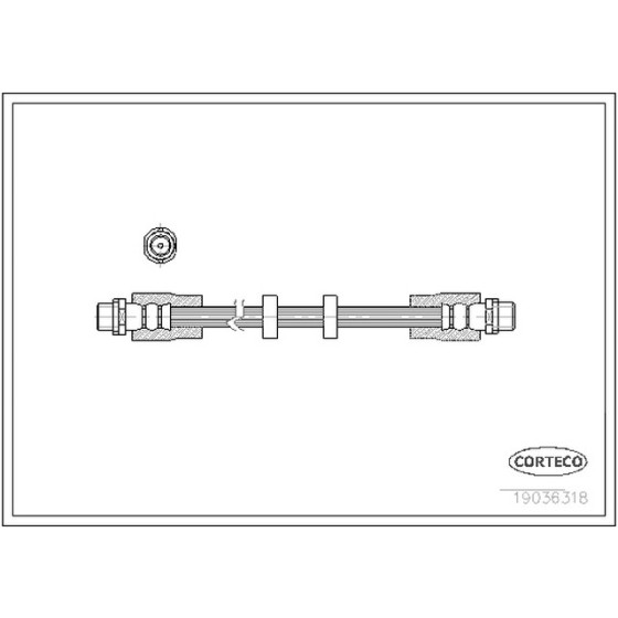 CORTEGO Ön Fren Hortumu - 340 MM A6 2008 - Kod CRT19036318 - OEM 4F0611707B ürün görseli