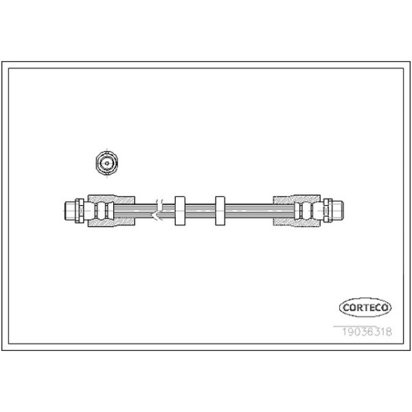 CORTEGO Ön Fren Hortumu - 340 MM A6 2008 - Kod CRT19036318 - OEM 4F0611707B