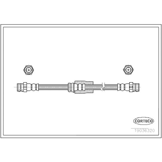 CORTEGO Ön Fren Hortumu - 560 MM A3 - Kod CRT19036320 - OEM 3C0611701J ürün görseli