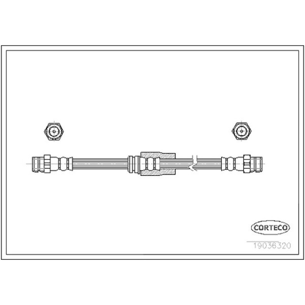 CORTEGO Ön Fren Hortumu - 560 MM A3 - Kod CRT19036320 - OEM 3C0611701J