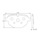Arka Fren Balatası - Bmw 5 5.30i-5.35i-5.25d-5.30d F10 2010> Bmw 5 5.28i-5.30i-5.30d F11 2010> / Bmw X3 F25 2010> - Kod SYF-09 327 - OEM 34216788284