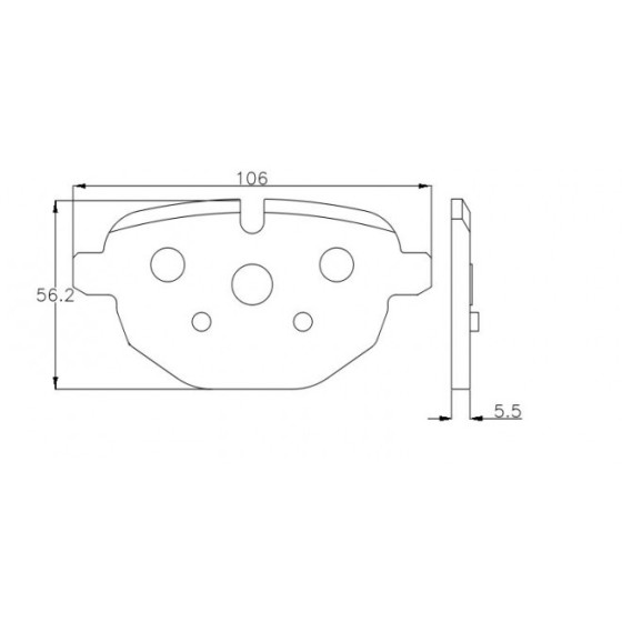 Arka Fren Balatası - Bmw 5 5.30i-5.35i-5.25d-5.30d F10 2010> Bmw 5 5.28i-5.30i-5.30d F11 2010> / Bmw X3 F25 2010> - Kod SYF-09 327 - OEM 34216788284 ürün görseli