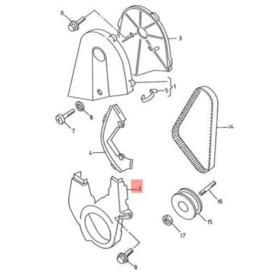 Triger Kapak Diş Volkswagen Polo 1.6 Aee - Kod 032109127D_OEM - OEM 032109127D ürün görseli