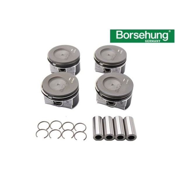 BORSEHUNG Piston - Segman Std 77.01 MM ( 4 Adet ) Volkswagen Polo-volkswagen Passat-volkswagen Jetta-volkswagen Golf-skoda Fabia-seat Ibiza-skoda Octavia-skoda Yeti-seat Leon 1.2 TSI Cbza-cbzb - Kod 03F107065F_BRS - OEM 03F107065D