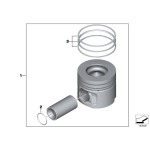 SONNE Piston - Bmw Piston+segman N47N 84.50mm 87.70257050 - Kod 095KR01102 - OEM 11257810762