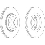 WAGEN Ön Fren Diski - Havali Opel Corsa B 1.6i 16V 4 Bijon 255, 85x19, 1993-2000 - Kod 13-3203 - OEM 569010
