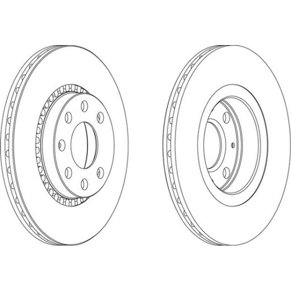 WAGEN Ön Fren Diski - Havali Opel Corsa B 1.6i 16V 4 Bijon 255, 85x19, 1993-2000 - Kod 13-3203 - OEM 569010