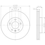 VEKA Ön Fren Diski - Havali T5 1.9 Audi TDI 5 Bijon,, 2 2003-2011 - Kod 13-4410 - OEM 7H0615301D