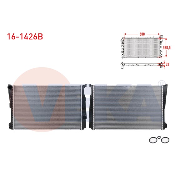 VEKA Bmw SU Radyatoru Brazing Bmw X3 (F25) Xdrive 2.0i - 2.0 D - 1.8 D A-t 2010- / X4 (F26) Xdrive 2.0i - 2.0 D A-t 2014 - Kod 16-1426B - OEM 17117593843 ürün görseli