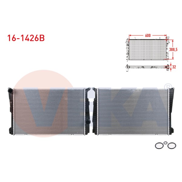 VEKA Bmw SU Radyatoru Brazing Bmw X3 (F25) Xdrive 2.0i - 2.0 D - 1.8 D A-t 2010- / X4 (F26) Xdrive 2.0i - 2.0 D A-t 2014 - Kod 16-1426B - OEM 17117593843