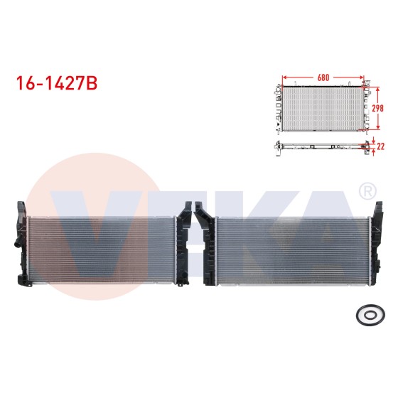 VEKA Bmw SU Radyatoru Brazing 2 Serisi (F45) 220 D A-t 2014- / Mini Cooper (F55) 1.5 D A-t 2013- / Countryman (F60) 1.5 D A-t 2016 - Kod 16-1427B - OEM 17117617630 ürün görseli