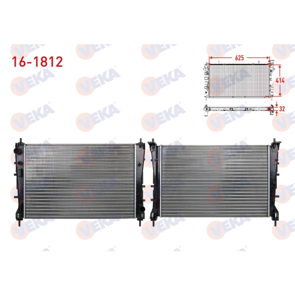 VEKA SU Radyatoru Mekanik Fiat Linea (323) 1.3 Mjt 90 HP M-t 2007 - Kod 16-1812 - OEM 51785217