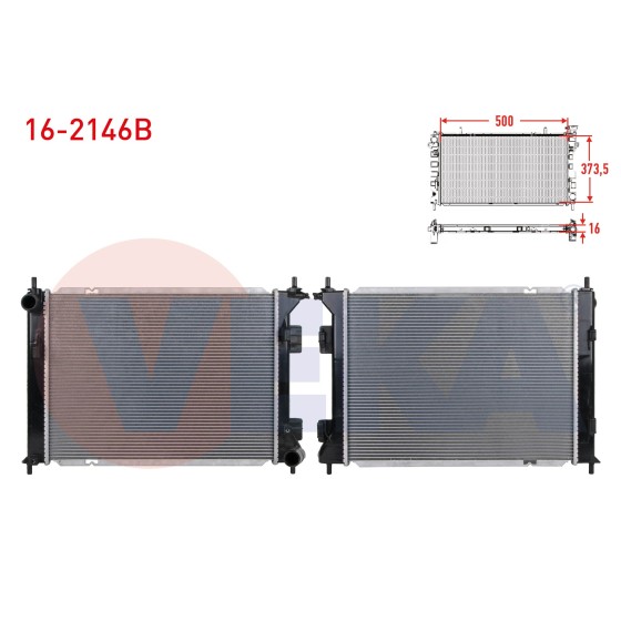 VEKA SU Radyatoru Brazing Hyundai IX20 (JC) 1.4i M-t AC+ / - 2010 - Kod 16-2146B - OEM 25310-1P000 ürün görseli