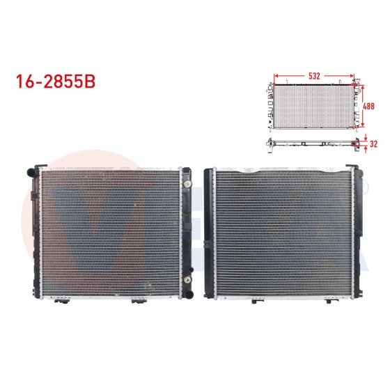 VEKA SU Radyatoru Brazing Mercedes-benz E Serisi (W124) E 250 D E 300 D A-t 1993-1995 - Kod 16-2855B - OEM ürün görseli