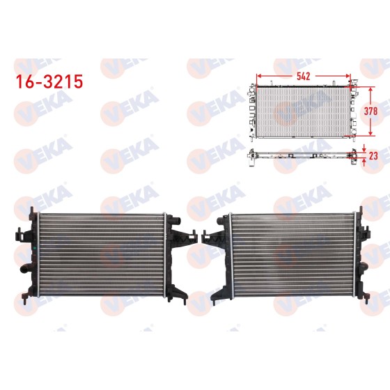 VEKA SU Radyatoru Mekanik Opel Corsa C 1.4 M-t 2000-2006 - Kod 16-3215 - OEM ürün görseli