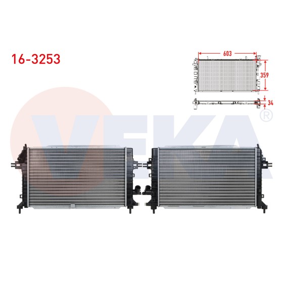 VEKA SU Radyatoru Mekanik Opel Astra H 1.3 CDTI M-t AC+ / - 2004-2010 - Kod 16-3253 - OEM 1300269 ürün görseli