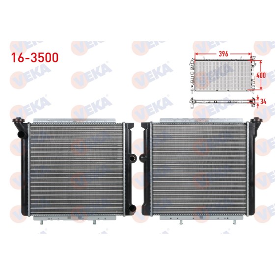 VEKA SU Radyatoru Mekanik Renault R9 (L42) 1.4 - 1.6 Karburatorlu 1985-2000 - Kod 16-3500 - OEM 7700765602 ürün görseli