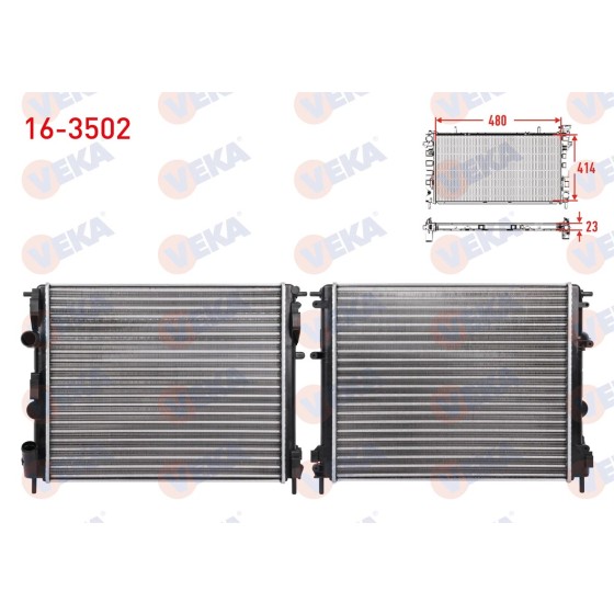 VEKA SU Radyatoru Mekanik M-t Renault Clio II 1.5 DCI 1.4 1.6 1998-2005 / Kangoo 1.5 DCI 1998-2008 / Renault Symbol II 1.5 DCI 2008-2012 / Dacia Logan 1.5 DCI - Kod 16-3502 - OEM ürün görseli