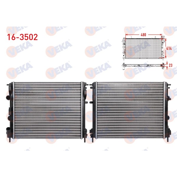 VEKA SU Radyatoru Mekanik M-t Renault Clio II 1.5 DCI 1.4 1.6 1998-2005 / Kangoo 1.5 DCI 1998-2008 / Renault Symbol II 1.5 DCI 2008-2012 / Dacia Logan 1.5 DCI - Kod 16-3502 - OEM