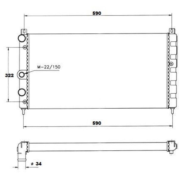 VEKA SU Radyatoru Mekanik Skoda Felicia (6u1) 1.9 D M-t 1994-2002 - Kod 16-3901 - OEM 44107601412