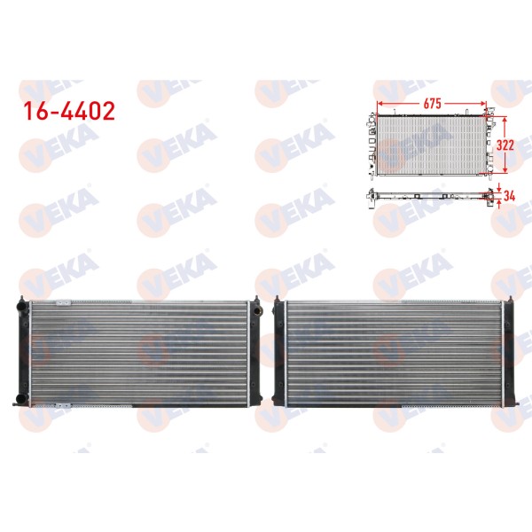 VEKA SU Radyatoru Mekanik Volkswagen Golf II (19e, 1g1) 1.6 TD M-t 1983-1992 - Kod 16-4402 - OEM