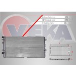 VEKA SU Radyatörü Mekanik Volkswagen Polo Classic 1.6 Aft - 1.9 Audi TDI M-t 1995-2001 - Kod 16-4421 - OEM 6K0121253