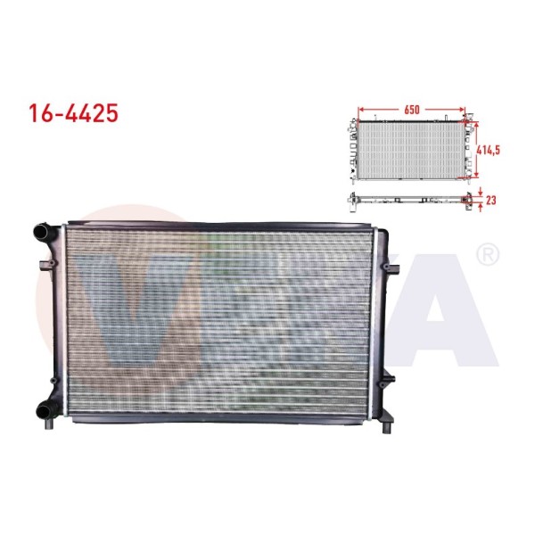 VEKA SU Radyatoru Mekanik Volkswagen Golf V (1k1) 1.6 FSI A-t 2003-2009 - Kod 16-4425 - OEM 1K0121251AR