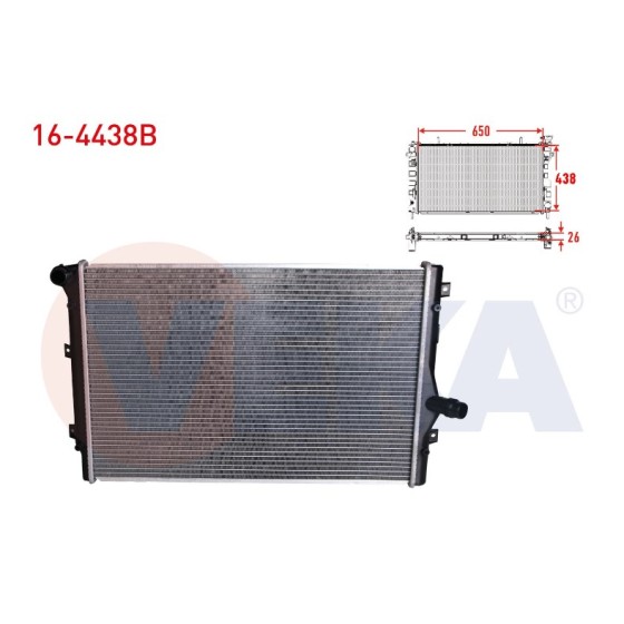 VEKA SU Radyatörü Brazing Golf5-golf6-volkswagen Caddy-volkswagen Jetta-volkswagen Passat-a3 Bkp-bkd-cayc-cayd 1, 6 Audi Tdi-2, 0 Audi TDI - Kod 16-4438B - OEM 1K0121251DM ürün görseli