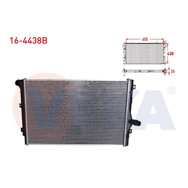 VEKA SU Radyatörü Brazing Golf5-golf6-volkswagen Caddy-volkswagen Jetta-volkswagen Passat-a3 Bkp-bkd-cayc-cayd 1, 6 Audi Tdi-2, 0 Audi TDI - Kod 16-4438B - OEM 1K0121251DM