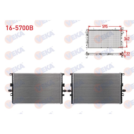 VEKA SU Radyatoru Brazing Tesla Model Y 2019- / Model 3 2018 - Kod 16-5700B - OEM 149417500A ürün görseli