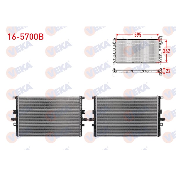VEKA SU Radyatoru Brazing Tesla Model Y 2019- / Model 3 2018 - Kod 16-5700B - OEM 149417500A