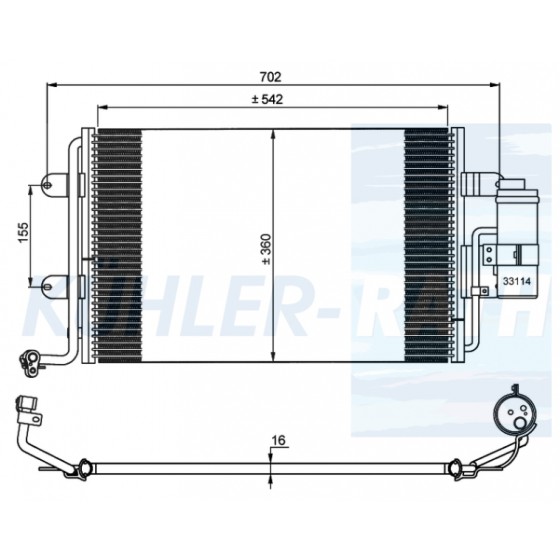 BEHR Klima Radyatörü Kurutuculu Volkswagen Golf-volkswagen Bora-a3-skoda Octavia-seat Toledo-seat Leon 1.6 98-03 - OEM 1J0820413A ürün görseli