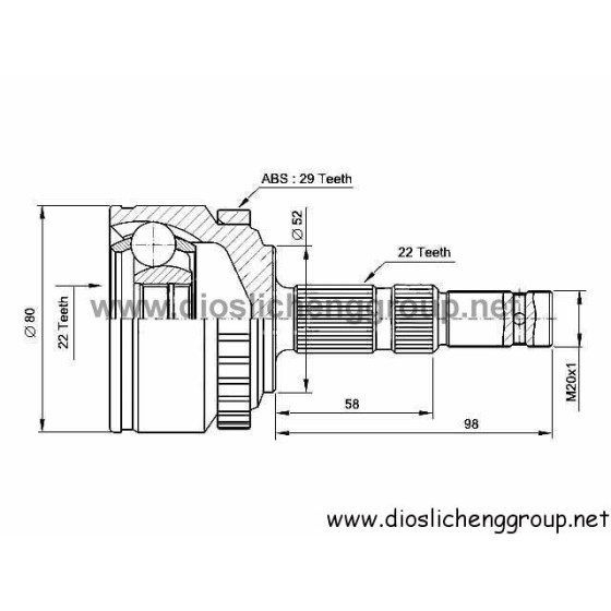 JUST Aks Kafası - Dis Opel Meriva 1.6 16V - Kod 202155010 - OEM 1603251 ürün görseli
