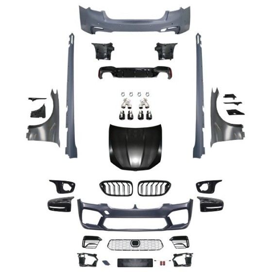 WENDER Ayna - Komple Body Kit G30-lci Pdcli:arka, 2b2-çıkış, Mrşp-li, Panj-lu, Egz.uçlu, Kaput / Çamurluk, Ayna Kapakları - / / / M5 (F90-lci) Style- 2020 - OEM 2302211 ürün görseli