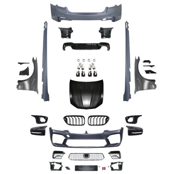 WENDER Ayna - Komple Body Kit G30-lci Pdcli:arka, 2b2-çıkış, Mrşp-li, Panj-lu, Egz.uçlu, Kaput / Çamurluk, Ayna Kapakları - / / / M5 (F90-lci) Style- 2020 - OEM 2302211