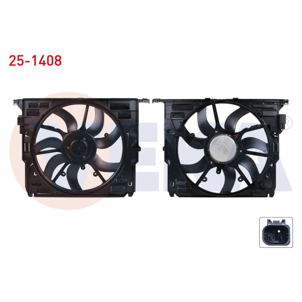 VEKA Fan Motoru - Davlumbazli Tekli (600w) Bmw 5 Serisi (F10) 520 D M-t - 525 D Xdrive - 530 D - 535 D 2010- / 6 Serisi (F12) 640 I M-t 2011- / 7 Serisi (F01, F - Kod 25-1408 - OEM 17427599493