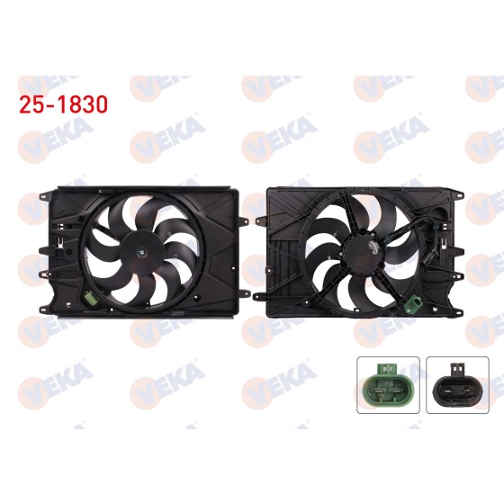 VEKA Fan Motoru - Fiat Egea 1.6 Mjt Euro 6 2020 - Kod 25-1830 - OEM 52087064 ürün görseli