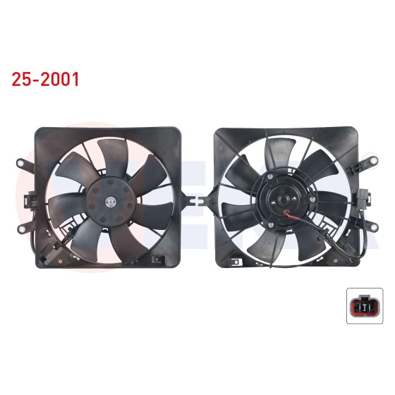 VEKA Fan Motoru - Klima Radyatoru Honda Jazz II (GD) 1.4i Davlumbazli 2002-2008 - Kod 25-2001 - OEM 38611-P3G-003 ürün görseli