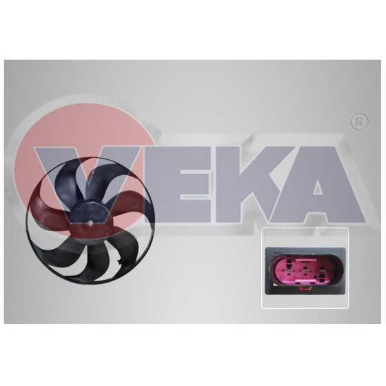 VEKA Fan Motoru - Golf4-volkswagen Bora-a3-seat Toledo Akl-bfq-agu-agn-bcb-agr 1, 6-1, 8-1, 9 Audi TDI Sol (8ew 009 (345 Mm) - Kod 25-4409 - OEM 1J0959455F ürün görseli