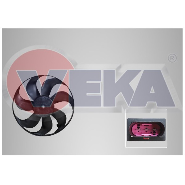 VEKA Fan Motoru - Golf4-volkswagen Bora-a3-seat Toledo Akl-bfq-agu-agn-bcb-agr 1, 6-1, 8-1, 9 Audi TDI Sol (8ew 009 (345 Mm) - Kod 25-4409 - OEM 1J0959455F
