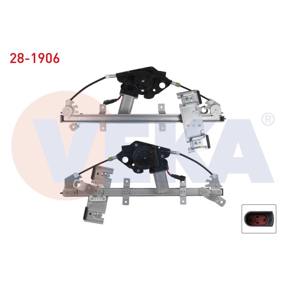 VEKA Cam Krikosu Elektrikli Motorlu Sol ON Ford Fiesta V 2002-2008 - Kod 28-1906 - OEM 1225778 ürün görseli
