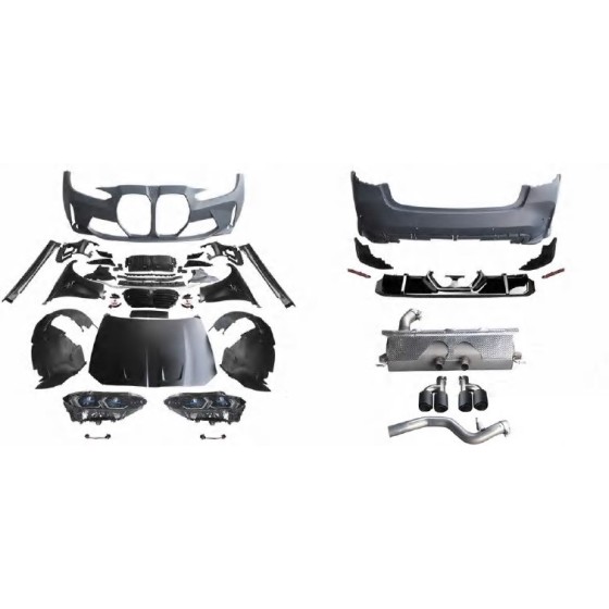 WENDER Çamurluk - Komple Body Kit F30+lci [Donusum => G80] 2b2-ortadançıkış, Mrşp-li, Panj-lu, Egz.uçlu, Kaput / Çamurluk, Farlar - / / / M3 - OEM 302201 ürün görseli