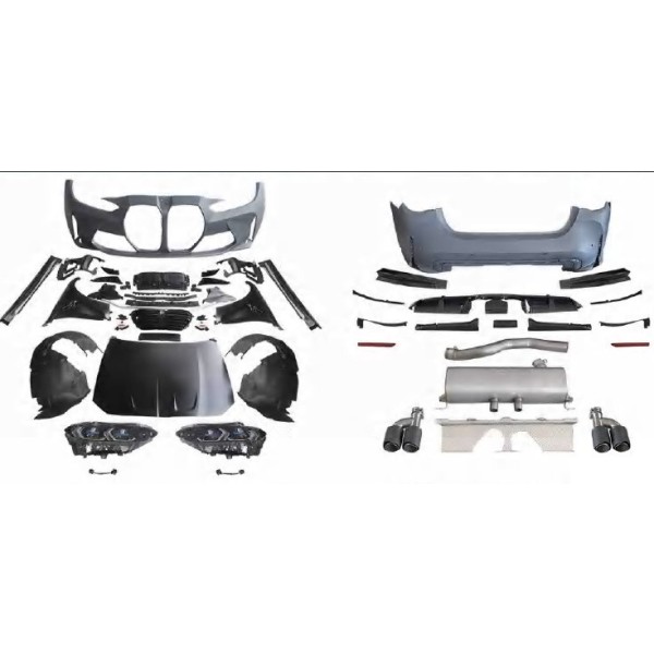 WENDER Çamurluk - Komple Body Kit F32 F34 F36 [Donusum => G82] 2b2-ortadançıkış, Mrşp-li, Panj-lu, Egz.uçlu, Kaput / Çamurluk, Farlar - / / / M4 - OEM 322201
