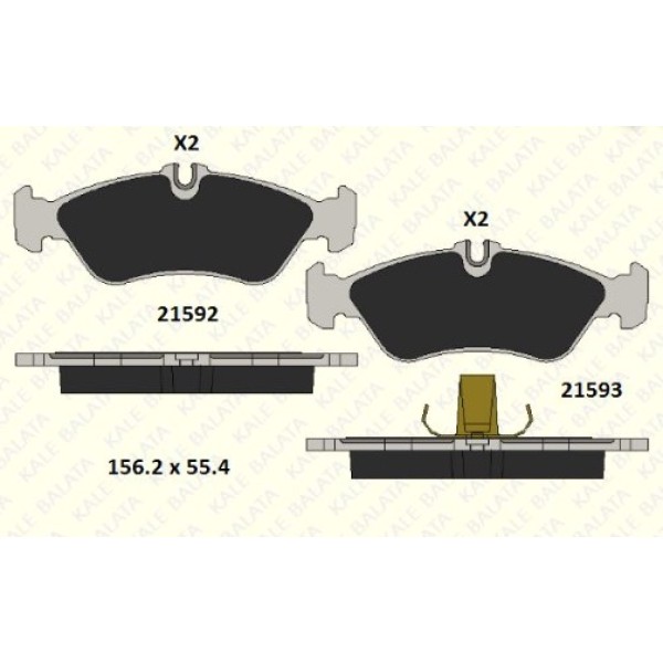 İthal Arka Fren Balatası - LT35 -Mercedes-benz Sprinter 16160 Juder Germany - Kod 351670 - OEM 2D0698451