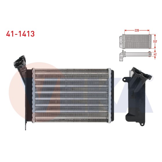VEKA Kalorifer Radyatoru Mekanik Bmw 3 Serisi (E30) 316 I - 318 I - 320 I - 323 I AC+ 1982-1992 - Kod 41-1413 - OEM 64111368875 ürün görseli