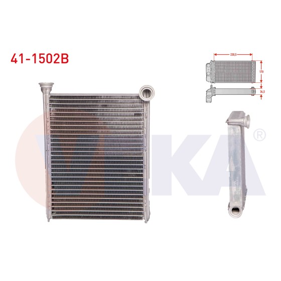 VEKA Kalorifer Radyatoru Brazing Citroen C4 (B7) 1.6 HDI 230,, 50 2009 - Kod 41-1502B - OEM -6448.W8 ürün görseli